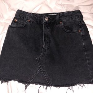 TOPSHOP black denim skirt